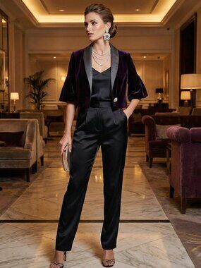 🪞Evening Cocktail Wedding Velvet Crystal Jacket Cardigan Coat Bolero Cover Cape